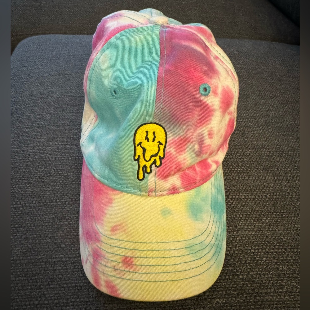 Tie Dye Smiley Hat